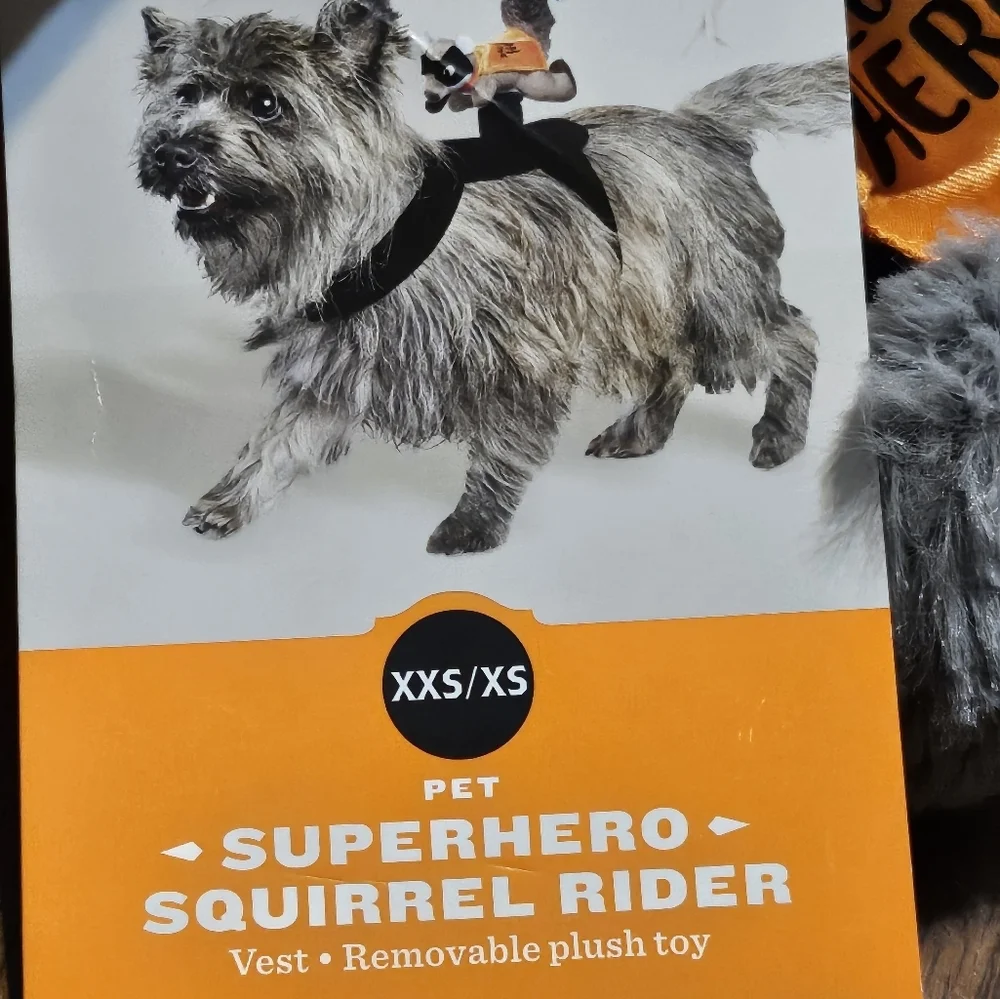 Hyde & Eek! Pet Superhero Squirrel Rider Costume Size XXS/XS